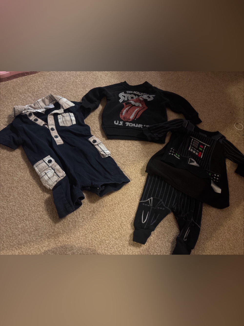 Lot of 3 Baby Boys outfits 0-3 & 3-6 Months